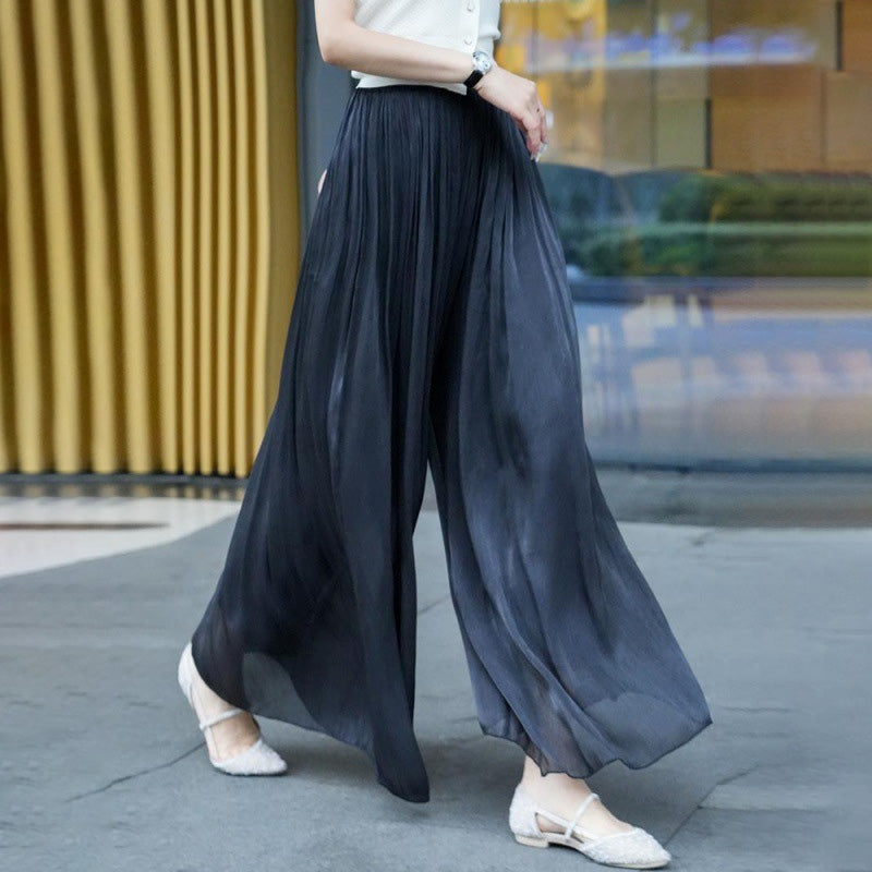 👗Special offer this week - Glazed Ice Silk Floor-Length Wide-Leg Culottes