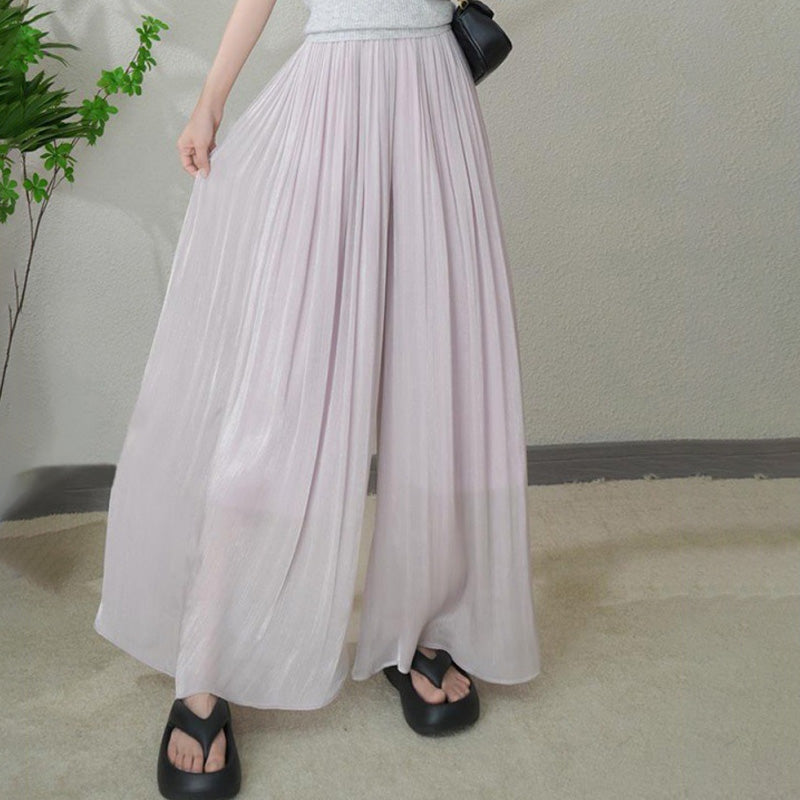 👗Special offer this week - Glazed Ice Silk Floor-Length Wide-Leg Culottes