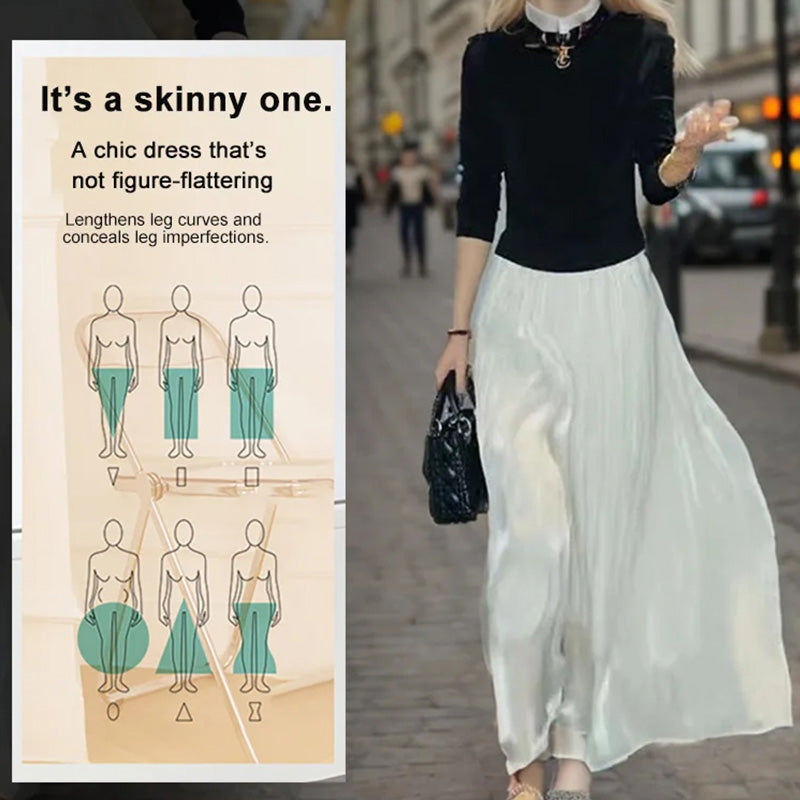 👗Special offer this week - Glazed Ice Silk Floor-Length Wide-Leg Culottes