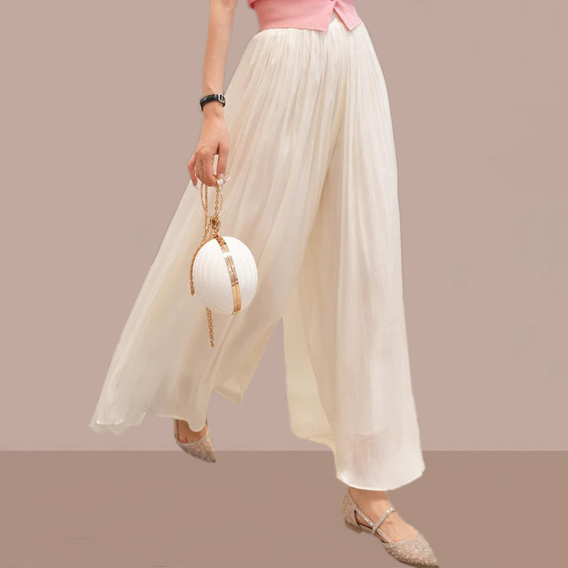 👗Special offer this week - Glazed Ice Silk Floor-Length Wide-Leg Culottes