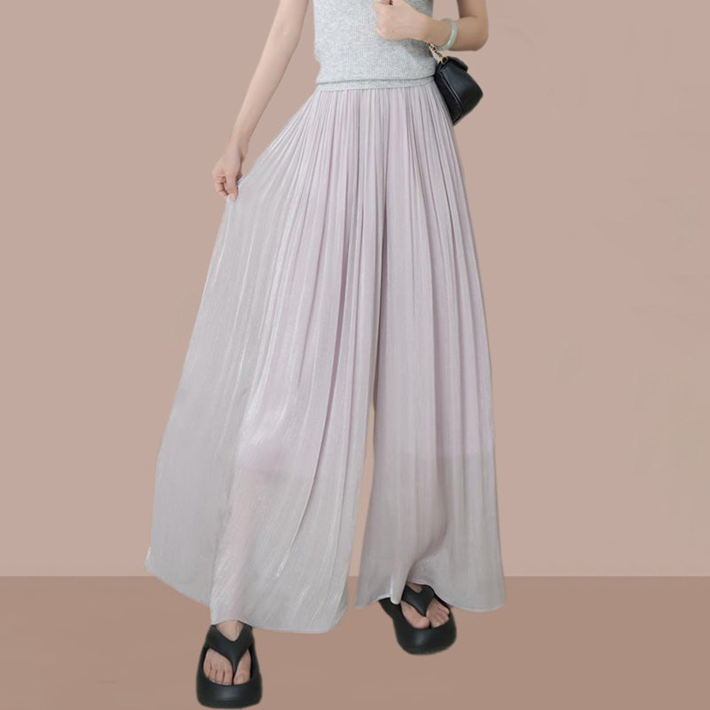 👗Special offer this week - Glazed Ice Silk Floor-Length Wide-Leg Culottes