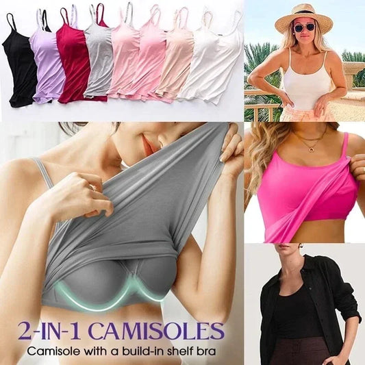 🔥Hot sale🔥 Women Tank Top with Built in Bra Camisole