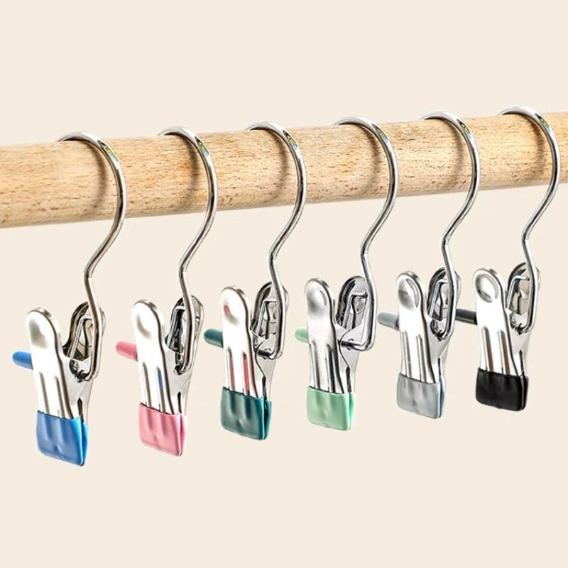 💥2023 Hot Sale- 49% OFF💥Anti-rust Clip Space-saving Clothespin Hat Pants Storage Hanging Travel Hook