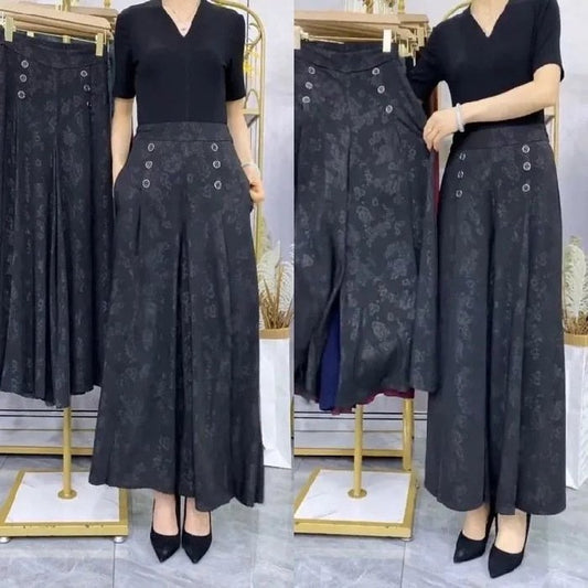 The new design features a buckle silk comfortable and cool loose pants