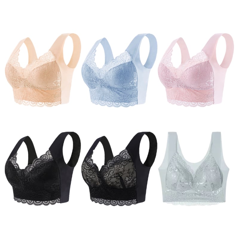 Gather Beautiful Back Lace Bra Without Steel Ring💖