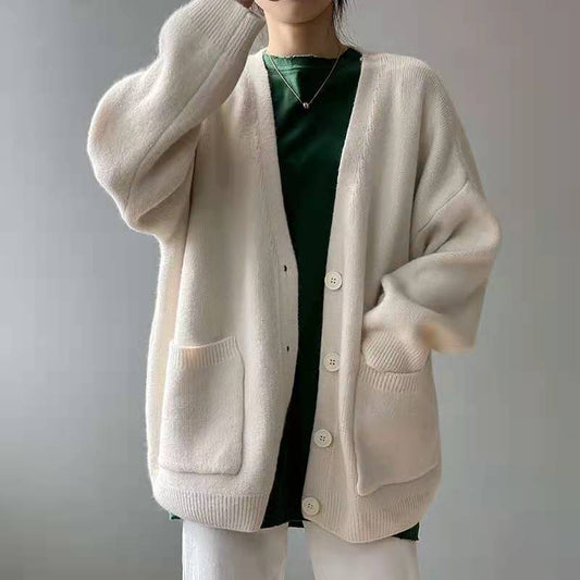 🔥Fall New Products✨Lazy-style Solid-color Knitted Cardigan