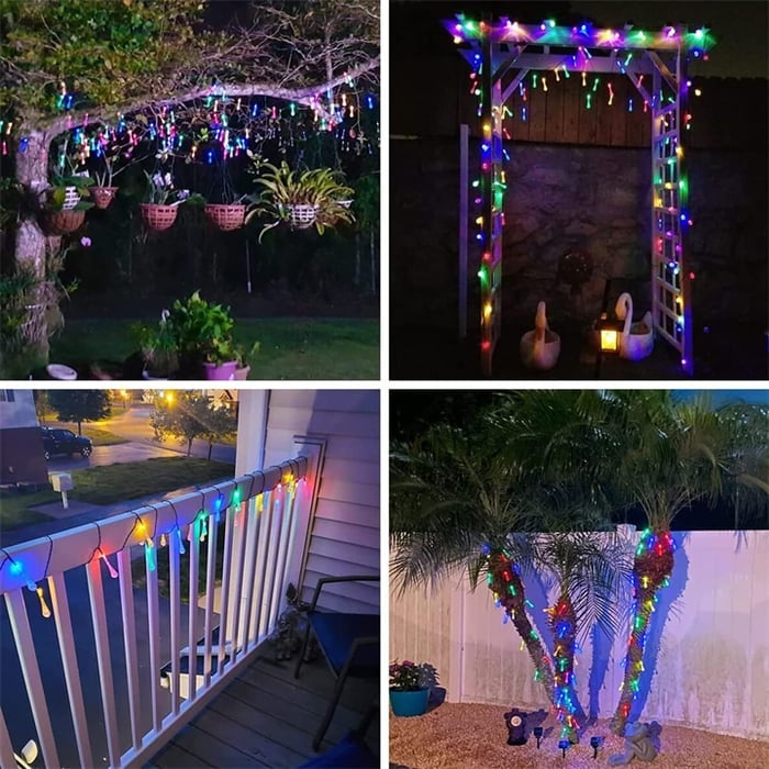 🌟8 Modes Solar Water Drop String Lights - 💐For Indoor Outdoor Decoration