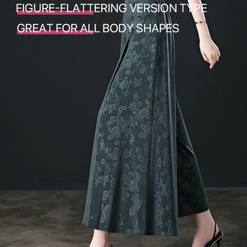 The new design features a buckle silk comfortable and cool loose pants ...