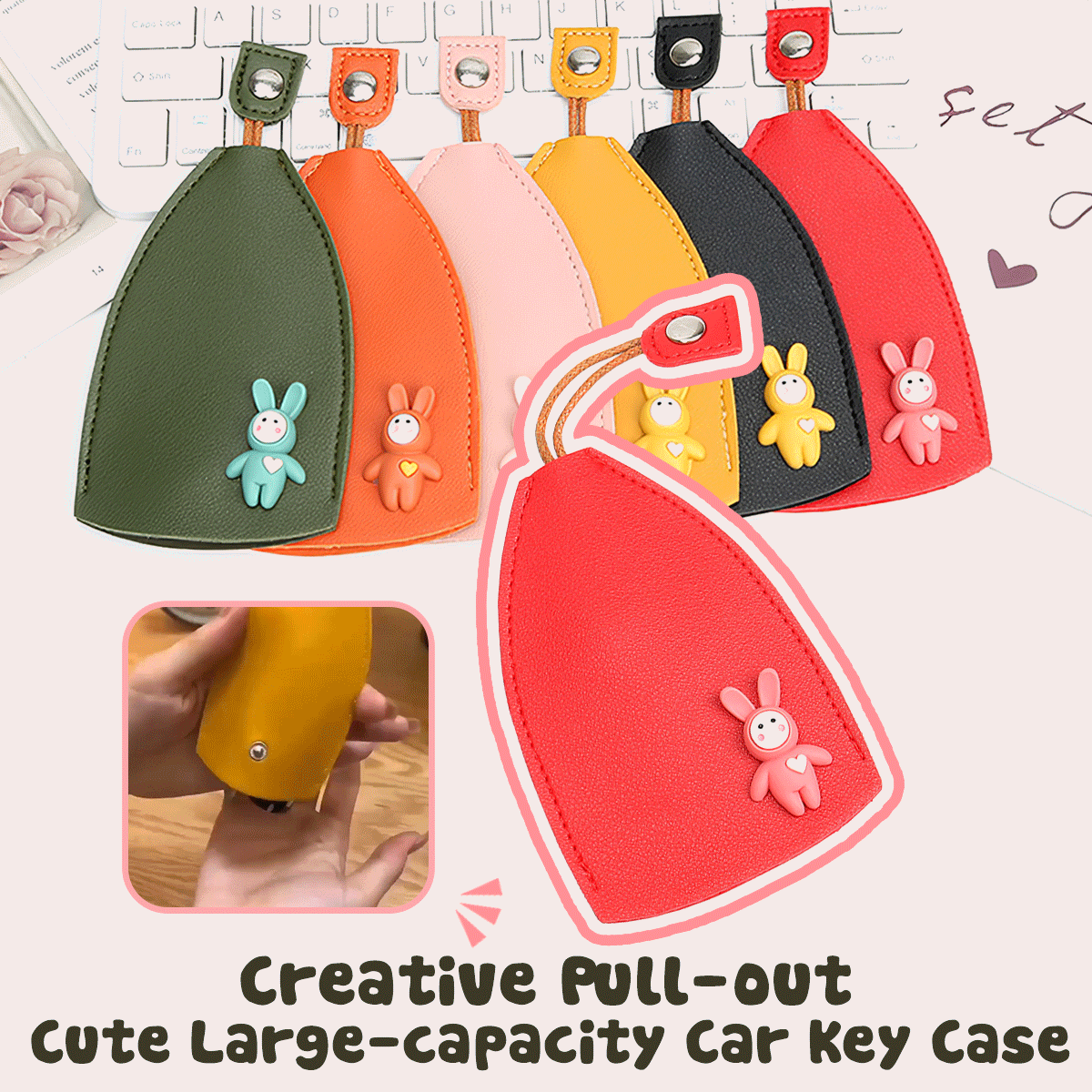 🌟Creative Pull out Cute Large capacity Car Key Case 🌟🔥FLASH SALE up to 50% OFF🔥