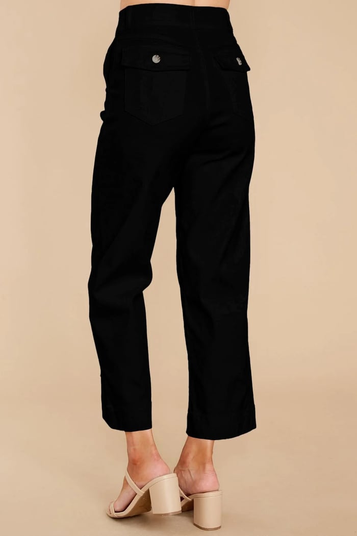 Stretch Twill Cropped Wide Leg Pants (BUY 2 FREE SHIPPING)