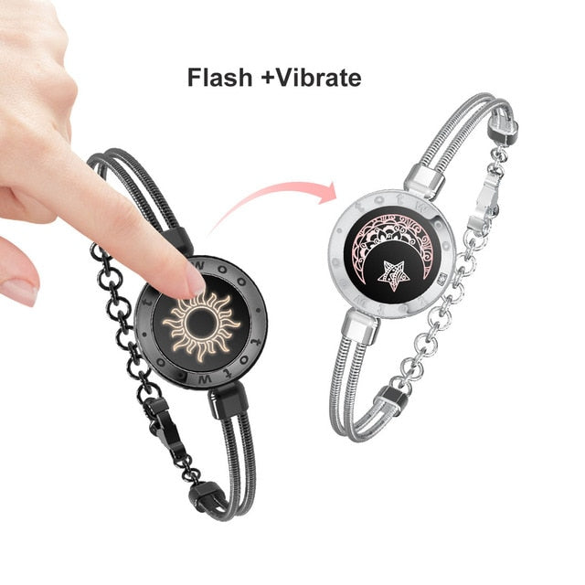 Couples Long Distance Touch Smart Light Up&Vibrate Bracelets